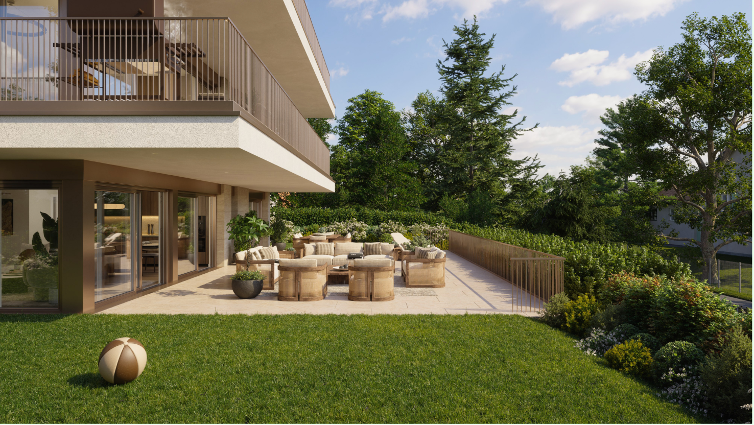 Mégard 12 - terrasse et jardin au rez-de-chaussée